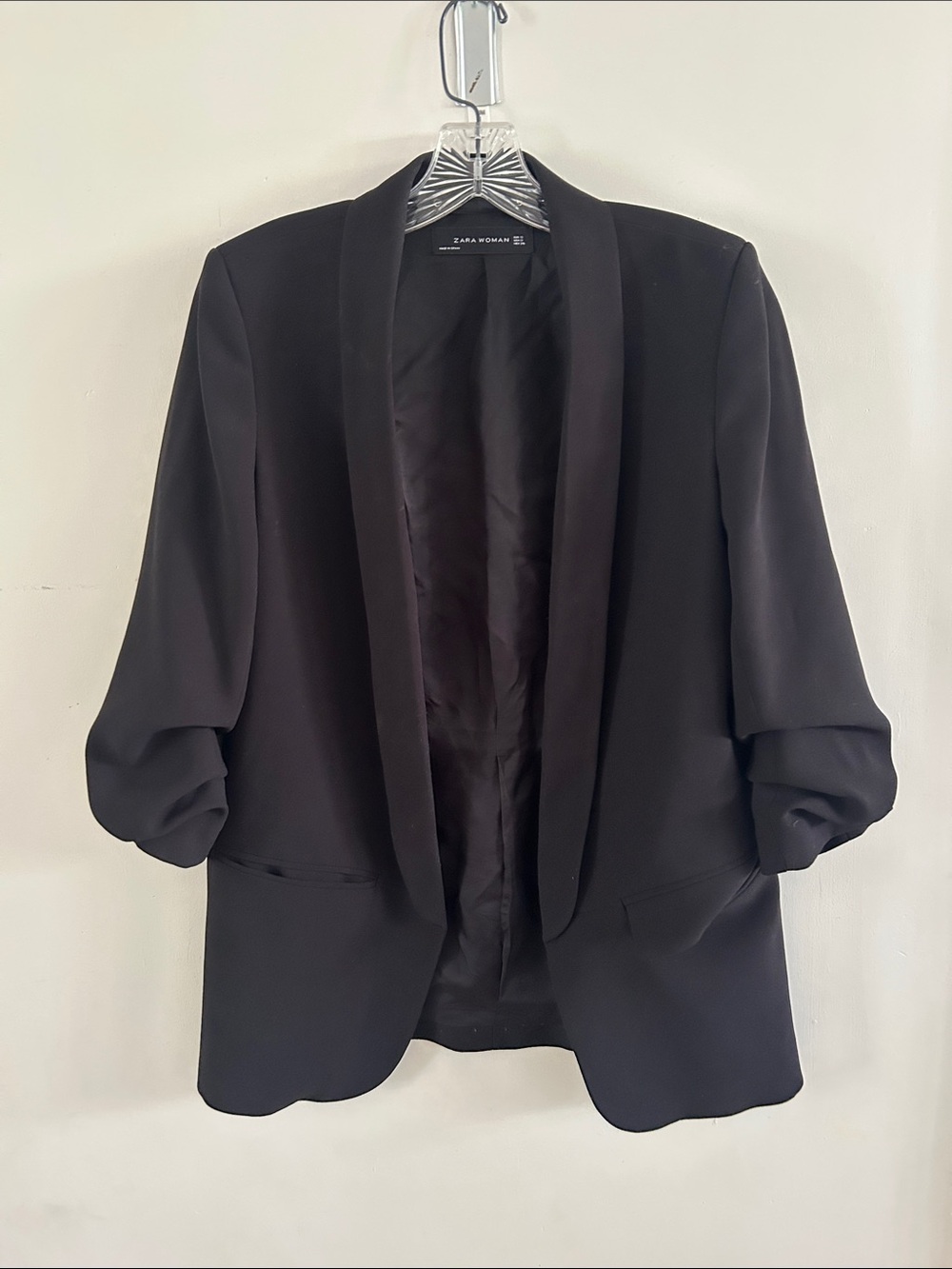 Zara Black Shawl Collar Blazer
